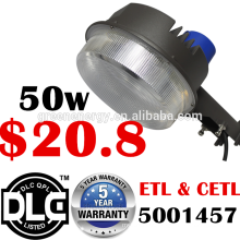 DLC ETL 5 anos de garantia menor preço fábrica 130lm / w levou luz solar fotocélula sensor levou anoitecer ao amanhecer levou quintal luz